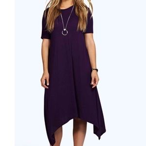 Boohoo Handkerchief Hem Plus Size Dress Size 24